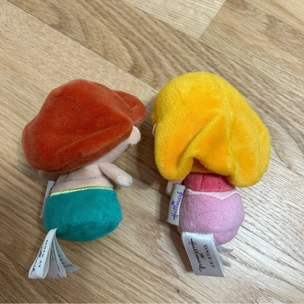 Ariel & Aurora Itty Bittys Plush Dolls Hallmark Disney Little Mermaid Sleeping